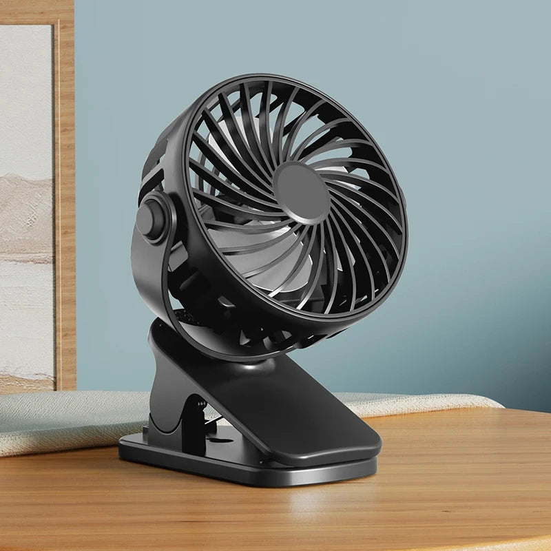 Portable Rechargeable Clip Stroller Fan
