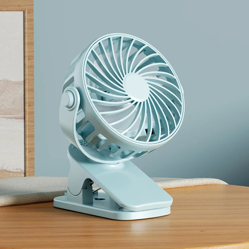 Portable Rechargeable Clip Stroller Fan