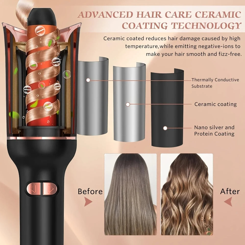 Automatic Rotating Ceramic Hair Curler