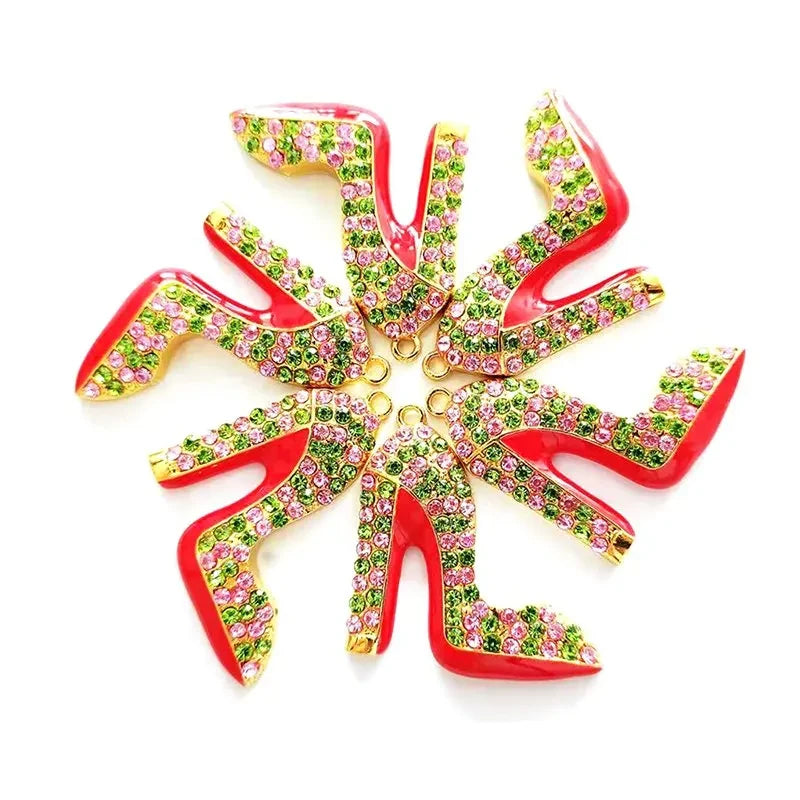 High Heel Shoe Charms Gold Silver Multicolor Accessories for Heels