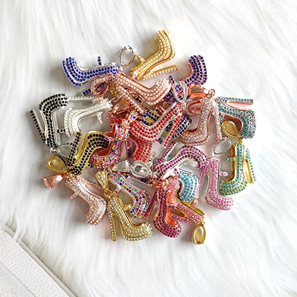 High Heel Shoe Charms Gold Silver Multicolor Accessories for Heels