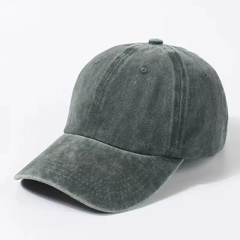 Unisex Washed Cotton Baseball Cap Adjustable Couple Hat Casual Streetwear