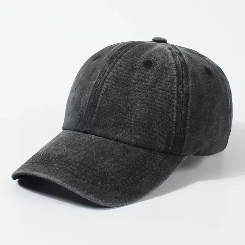 Unisex Washed Cotton Baseball Cap Adjustable Couple Hat Casual Streetwear