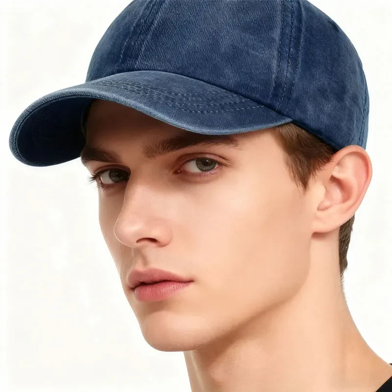 Unisex Washed Cotton Baseball Cap Adjustable Couple Hat Casual Streetwear