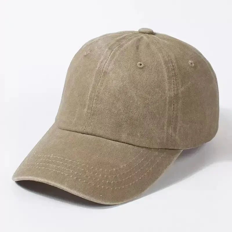 Unisex Washed Cotton Baseball Cap Adjustable Couple Hat Casual Streetwear