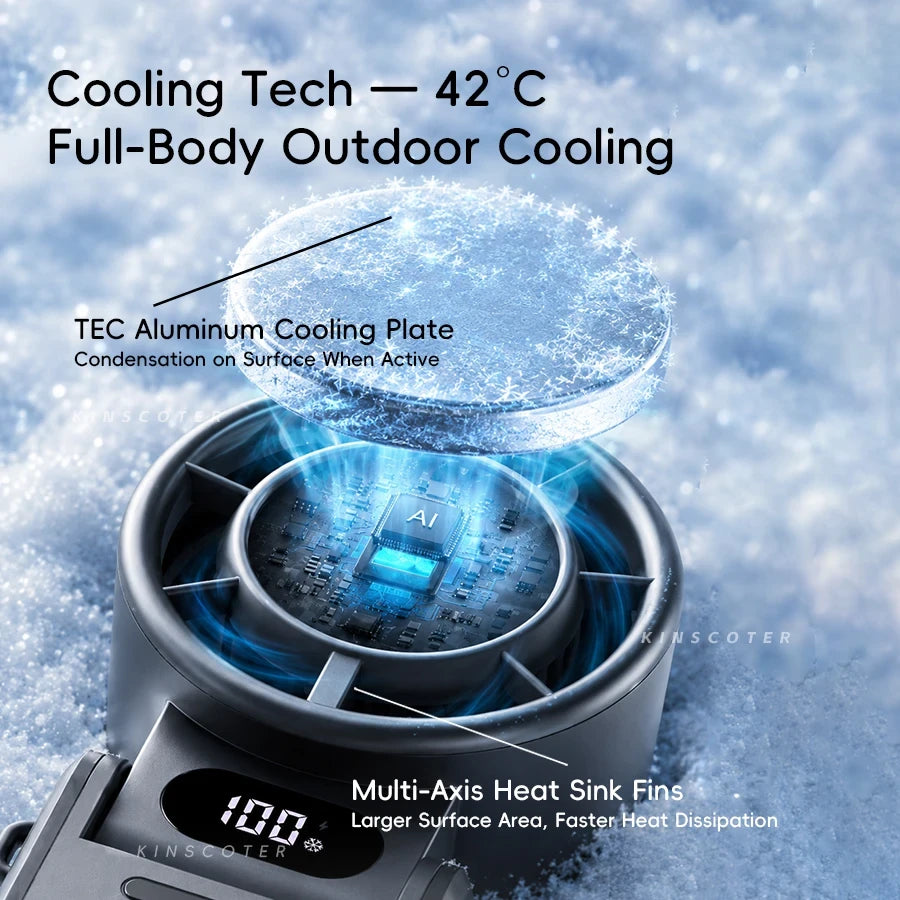 Portable Handheld Turbo Fan USB Rechargeable with Ice Cooling Function