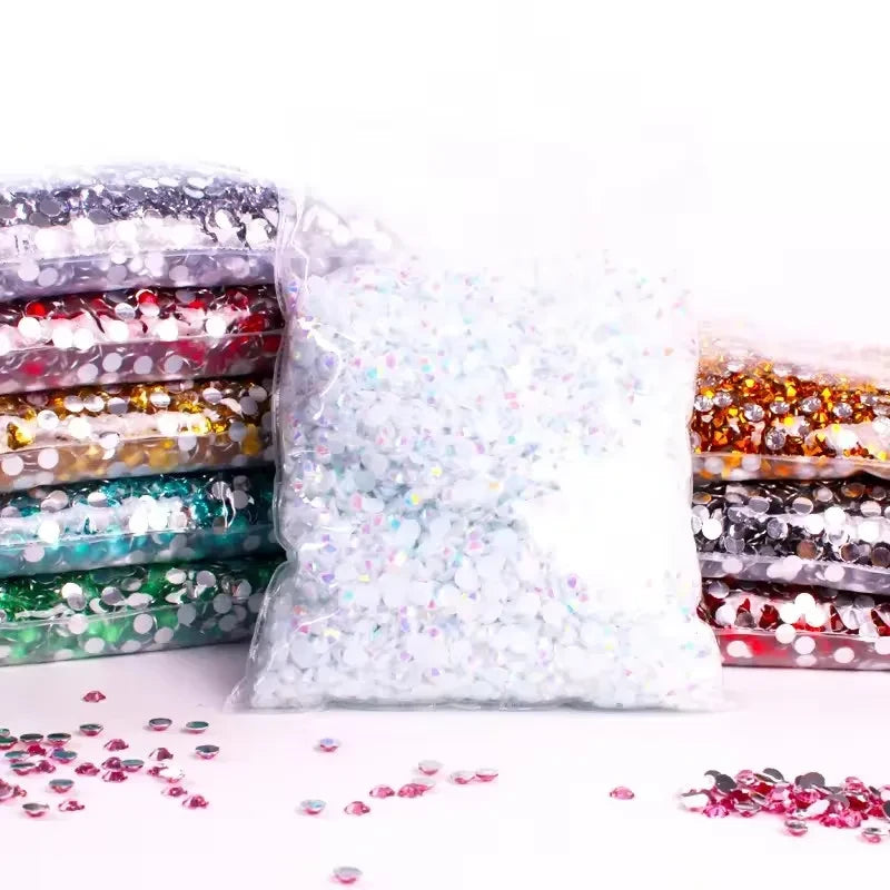 Flat Back Resin Rhinestones Bulk Nail Art Craft Gems Mixed Colors
