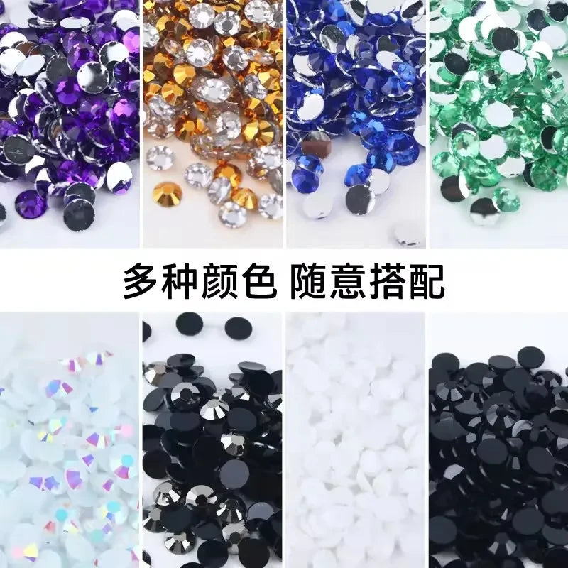 Flat Back Resin Rhinestones Bulk Nail Art Craft Gems Mixed Colors