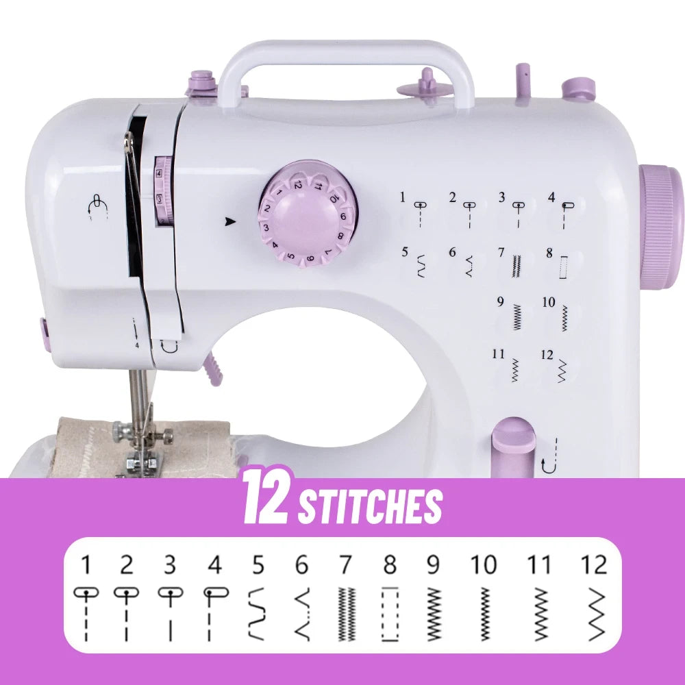Portable Electric Sewing Machine Beginner Mini Handheld Sewing Tool US EU Plug