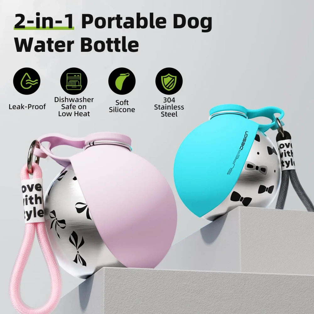 Portable Stainless Dog Water Bottle