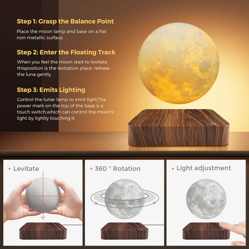 Levitating Magnetic Moon Lamp