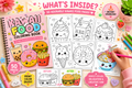 50-Page Kawaii Food Coloring Book