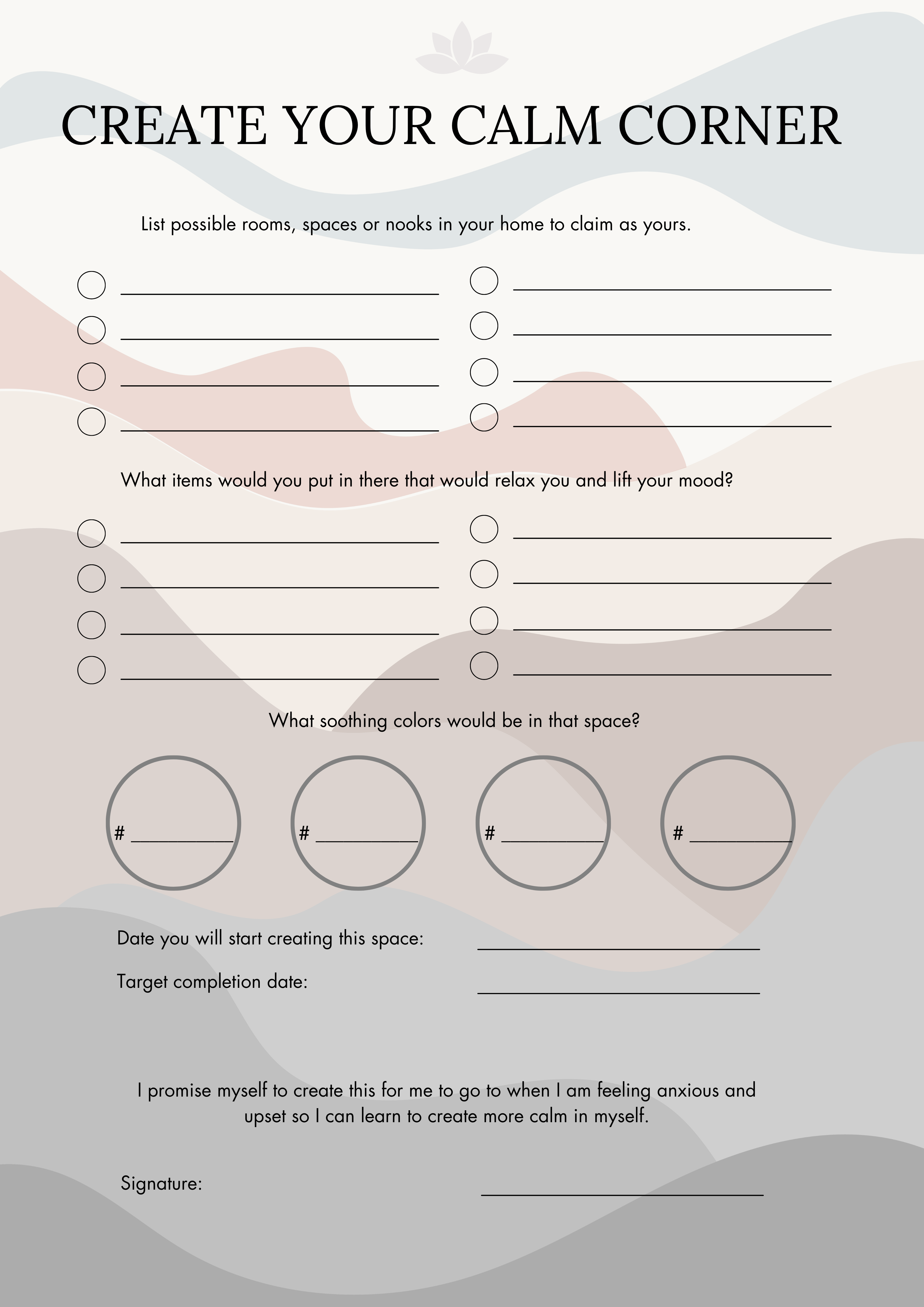 Calming Your Mind Journal